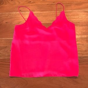Topshop Hot Pink Sleeveless Blouse